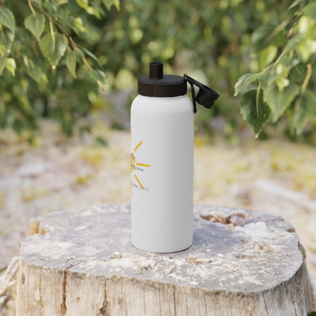 Raised on Country Sunshine - Stainless Steel Water Bottle, Sports Lid